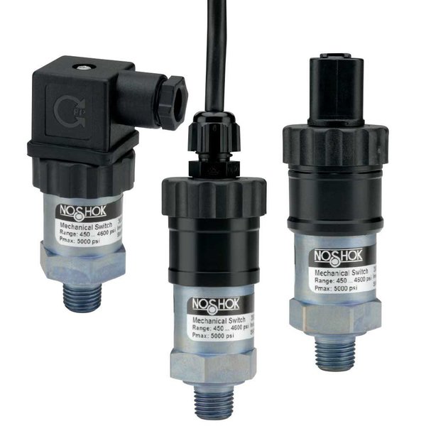 Noshok 300 Series Pressure Switch, SPDT, 450-4600 psi, Hirschmann Conn 300H-3-2-450/4600-8